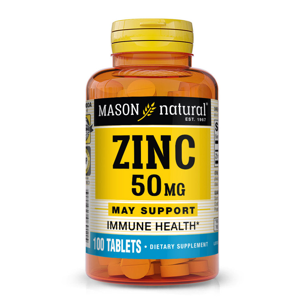 Mason Natural Zinc 50 Mg Dietary Supplement Tablets - 100 Ea